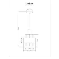 Luminaires Globo Lighting Milley Suspension Noir, 1 lumière