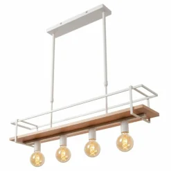 Luminaires Scandinaves-Luminaires Lucide MILONGA Suspension Blanc, 4 lumières