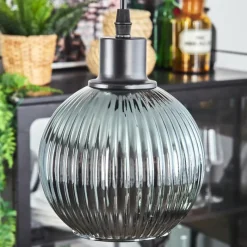 hofstein Mo Suspension Bleu, Vert, Cuivré, 3 lumières