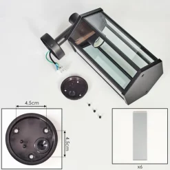 hofstein Monfanim Lampe murale d´extérieur Noir, 1 lumière