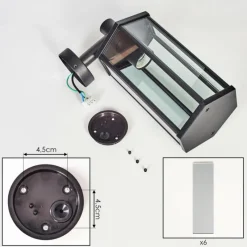 hofstein Monfanim Lampe murale d´extérieur Noir, 1 lumière
