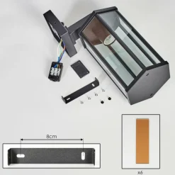 hofstein Monfanim Lampe murale d´extérieur Noir, 1 lumière