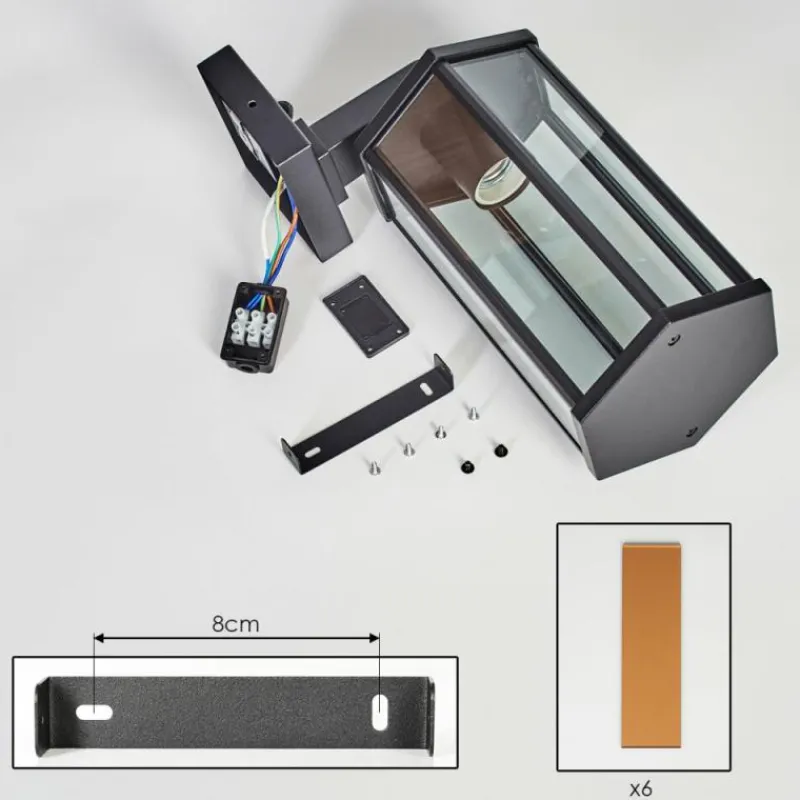 hofstein Monfanim Lampe murale d´extérieur Noir, 1 lumière