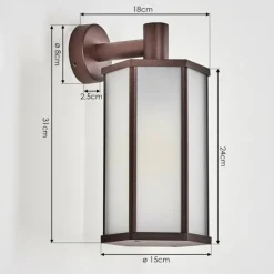 hofstein Monfanim Lampe murale d´extérieur Rouille, 1 lumière