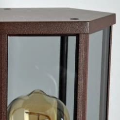 Suspension Verre Fumé-hofstein Monfanim Lampe murale d´extérieur Rouille, 1 lumière