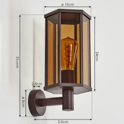 hofstein Monfanim Lampe murale d´extérieur Rouille, 1 lumière