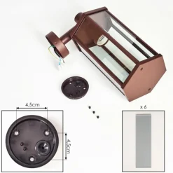 Suspension Verre Fumé-hofstein Monfanim Lampe murale d´extérieur Rouille, 1 lumière