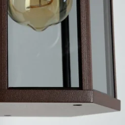 Suspension Verre Fumé-hofstein Monfanim Lampe murale d´extérieur Rouille, 1 lumière