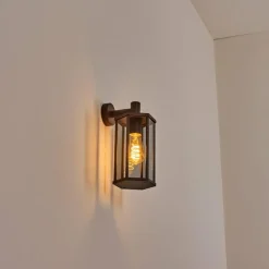 Suspension Verre Fumé-hofstein Monfanim Lampe murale d´extérieur Rouille, 1 lumière