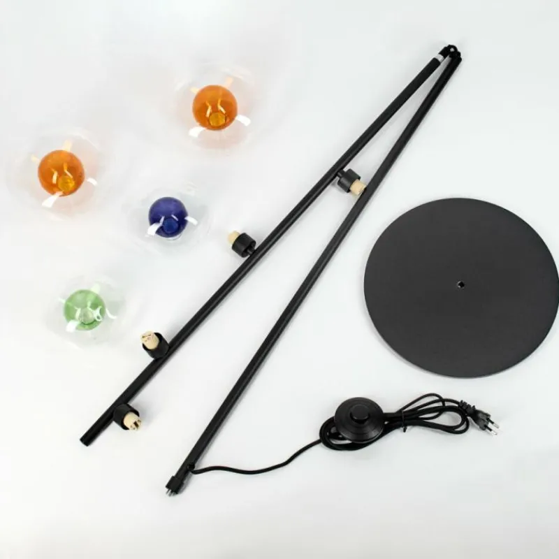 hofstein Monsul Lampadaire Noir, 4 lumières