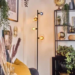 hofstein Monsul Lampadaire Noir, 4 lumières