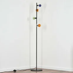 hofstein Monsul Lampadaire Noir, 4 lumières