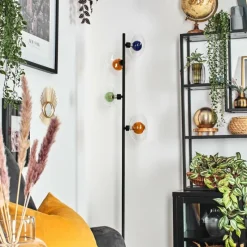 hofstein Monsul Lampadaire Noir, 4 lumières