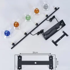 hofstein Monsul Plafonnier Noir, 5 lumières