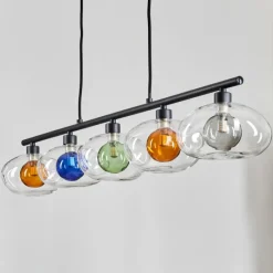 hofstein Monsul Plafonnier Noir, 5 lumières