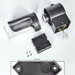 hofstein Morbak Lampe murale d´extérieur Noir, 1 lumière