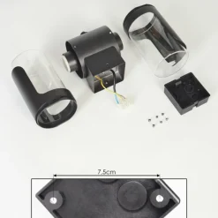 hofstein Morbak Lampe murale d´extérieur, Luminaire Up & Down Noir, 2 lumières