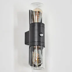 hofstein Morbak Lampe murale d´extérieur, Luminaire Up & Down Noir, 2 lumières