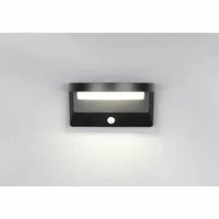 Luminaires Reality Moro Applique murale LED Noir, 1 lumière, Détecteur de mouvement