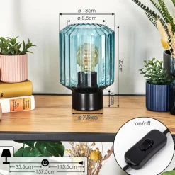 hofstein Moruja Lampe à poser Noir, 1 lumière