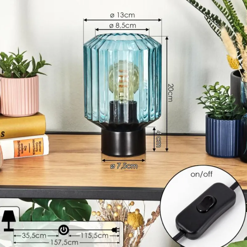 hofstein Moruja Lampe à poser Noir, 1 lumière