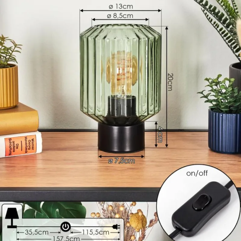 hofstein Moruja Lampe à poser Noir, 1 lumière