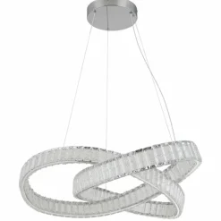 Luminaires Globo Lighting Mucky Suspension LED Chrome, 1 lumière, Télécommandes* Éclairage Led
