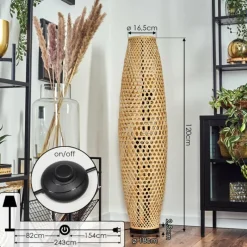 hofstein Mulstrand Lampadaire Écru, Noir, 3 lumières