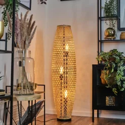 hofstein Mulstrand Lampadaire Écru, Noir, 3 lumières