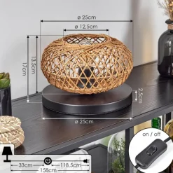 Luminaires Scandinaves-hofstein Mulstrand Lampe à poser Écru, 1 lumière