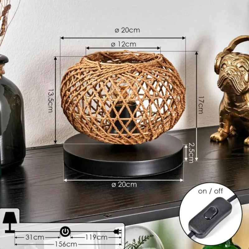 Luminaires Scandinaves-hofstein Mulstrand Lampe à poser Noir, 1 lumière