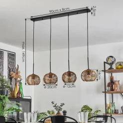 hofstein Mulstrand Suspension Écru, 4 lumières