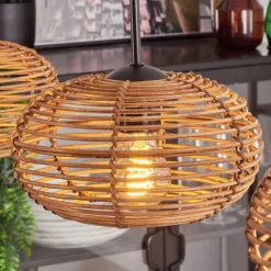 hofstein Mulstrand Suspension Noir, 3 lumières