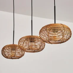 hofstein Mulstrand Suspension Noir, 3 lumières