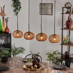 Luminaires Scandinaves-hofstein Mulstrand Suspension Noir, 4 lumières