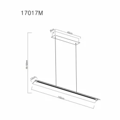 Luminaires Globo Lighting Muriella Suspension LED Laiton, 1 lumière