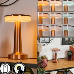 hofstein Myrby Lampe à poser LED Cuivre, 1 lumière