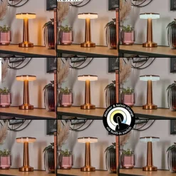 hofstein Myrby Lampe à poser LED Cuivre, 1 lumière