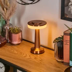 hofstein Myrby Lampe à poser LED Cuivre, 1 lumière