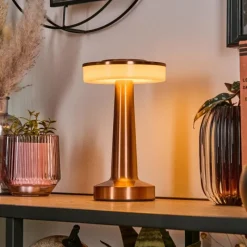 hofstein Myrby Lampe à poser LED Cuivre, 1 lumière