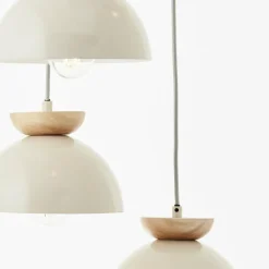 Luminaires Scandinaves-Luminaires Brilliant Nalam Suspension Beige, 5 lumières