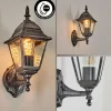 Luminaires Rustiques-hofstein Naofe Lampe murale d´extérieur, Applique murale Noir, Argenté, 1 lumière