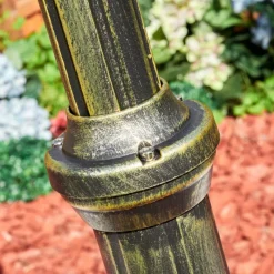 Luminaires Rustiques-hofstein Naofe Réverbère, Eclairage de chemin Or, Noir, 1 lumière