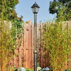 Luminaires Rustiques-hofstein Naofe Réverbère, Eclairage de chemin Or, Noir, 1 lumière