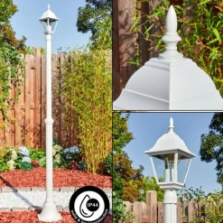 Luminaires Rustiques-hofstein Naofe Réverbère, Eclairage de chemin Blanc, 1 lumière