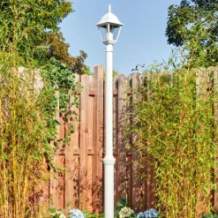 Luminaires Rustiques-hofstein Naofe Réverbère, Eclairage de chemin Blanc, 1 lumière