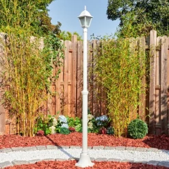 Luminaires Rustiques-hofstein Naofe Réverbère, Eclairage de chemin Blanc, 1 lumière