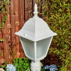 Luminaires Rustiques-hofstein Naofe Réverbère, Eclairage de chemin Blanc, 1 lumière