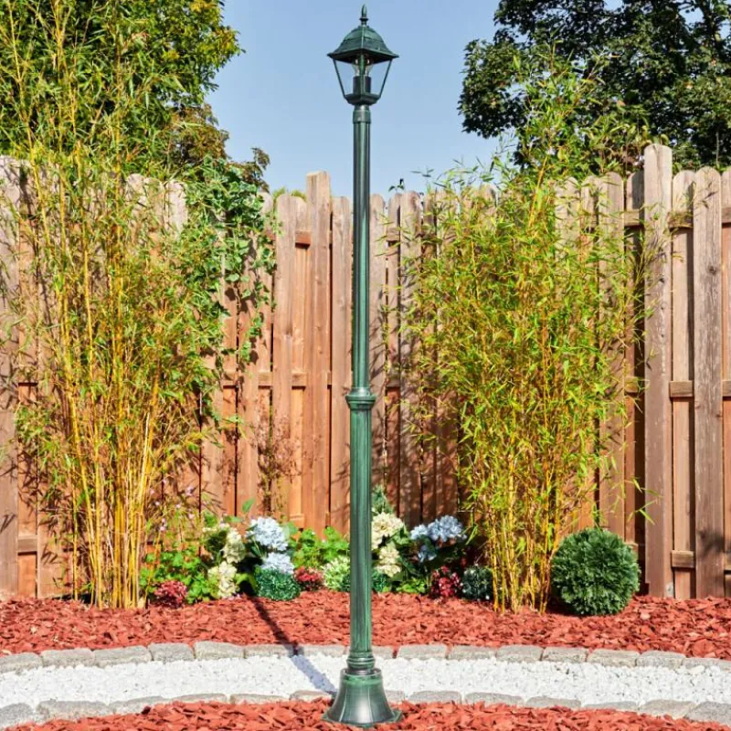 Luminaires Rustiques-hofstein Naofe Réverbère, Eclairage de chemin Vert, Noir, 1 lumière