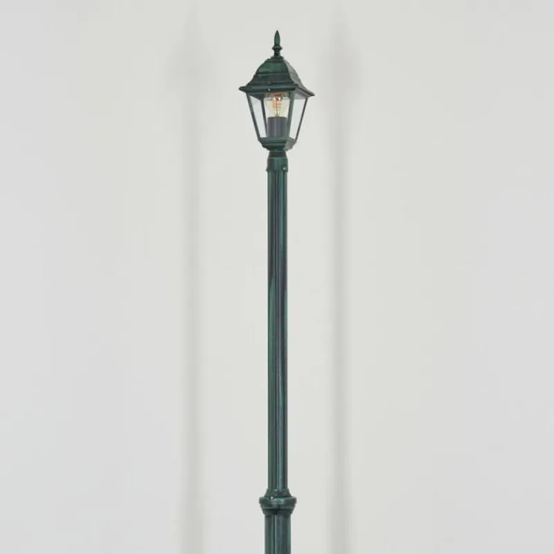 Luminaires Rustiques-hofstein Naofe Réverbère, Eclairage de chemin Vert, Noir, 1 lumière